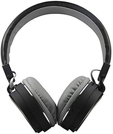 Reyansh SH-12 Stretchable Foldable Wireless Bluetooth Headphones Comes with Inbuilt Microphone and SD Card Slot Compatible with All Androids Smartphone and iOS Phone (Black/Silver)