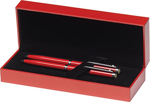 Sheaffer Ferrari 200 Series, Rosso Corsa, Chrome Trim, Ballpoint Pen & 0.7mm Pencil Set (FE9950751)