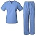 MedGear Mens Scrub Set Unisex Top and Pants (XS-3XL - 13 Colors) 7881