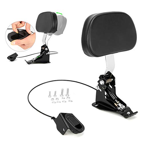 Adjustable Motorcycle Driver Rider Backrest Sissy Bar for Harley Touring Road King Electra Glide Street Glide Ultra CVO FLHR FLHX FLTRX 2009-2019 (Chrome)