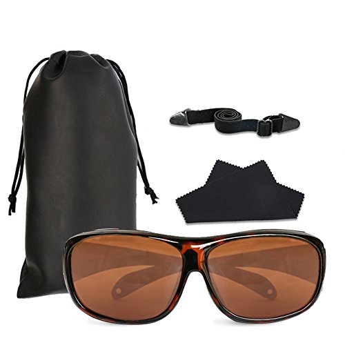 Solar Shield Fits over Glass Sunglasses for Driving Flying Boating Fishing and Snowing by Yonovo,Leopard - Thumbnail 6