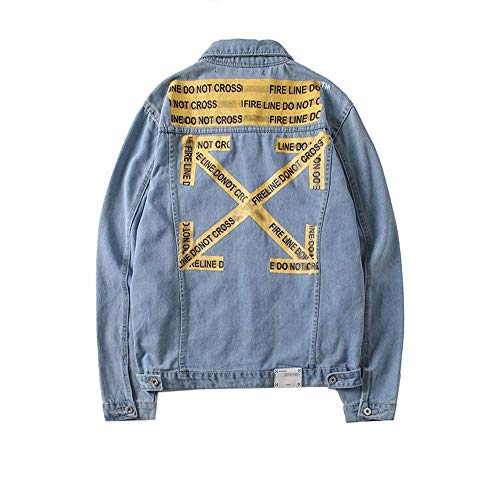 off white denim jacket yellow