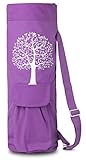 BalanceFrom GoYoga Full Zip Exercise Yoga Mat Bag with Multi-Functional Storage Pockets [Fits Both 1/2-Inch and 1/4-Inch Thick Mats]