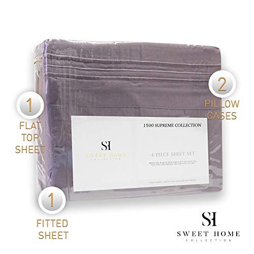 1500 Supreme Collection Queen Sheet Sets Plum Luxury Hotel Bed Sheets