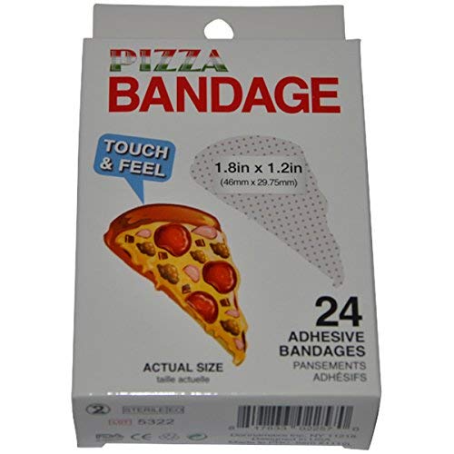BioSwiss Novelty Bandages Self-Adhesive Funny First Aid, Novelty Gag Gift (24pc) (Pizza) - //coolthings.us