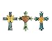 Unique Wooden Crucifix With Antiqued Metal Decorative Heart And Inspirational Prayer Inscribed On Cross (Assorted Colors)