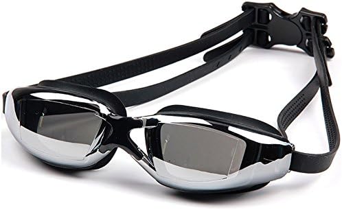 Evebright Black Uv Prescription Swim Goggles for Men Anti Fog -1.5 to -8.0 (-5.0)