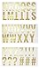 Large Gold Foil Letter Wall Stickers, Arts and Craft Supplies (2 x 2.5 in, 74 Pieces)