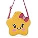 Ava & Kings Girls PU Faux Leather Purse Crossbody Handbag for Kids - Yellow Star
