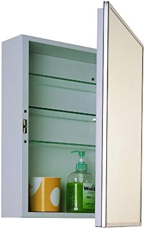 Accessible Recess Mounted Medicine Cabinet with Tilting Mirror Door Overall Size: 16X30