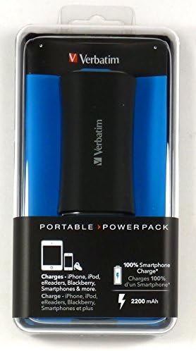 Esaska(TM) 97927 VERBATIM 2,200 mAh Portable Power Pack/USB Backup Battery,Charge cellphon