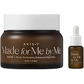 AXIS-Y Biome Recharging Night Renewal Set - Overnight Solution Care Set Skin Barrier Cream with Panthenol Concentrate - Korean Skincare for All Skin Types - 2.7 & 0.27 fl. oz.