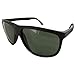 Vuarnet Mens VL1308 Polarized Classic Sunglasses, Black Frame / Grey Lens