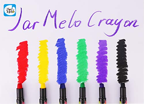 Jar Melo Washable Crayons -6 Colors; Non Toxic; 3 In 1 Effect (Crayon- Pastel- Watercolor); Slick; Twistables Gel Crayons; Barrel Crayons; Art Tools; Silky Crayons; Jumbo