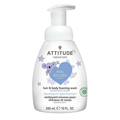 ATTITUDE 2in1 Natural Hair and Body Foaming Wash for Baby, EWG