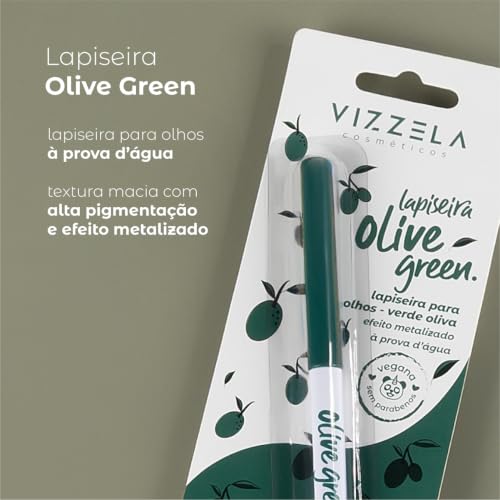 Lapiseira Olhos Olive Green Verde Oliva Original Vegano Vizzela