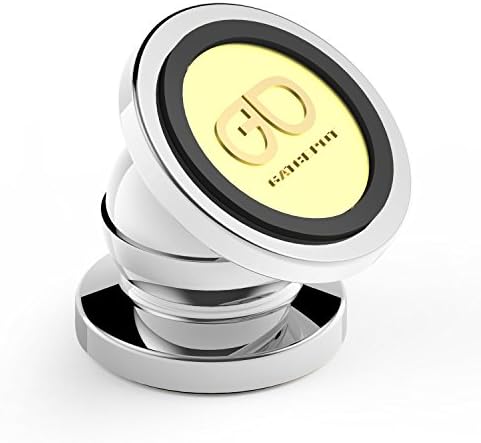 Gatcepot The new upgrade 360-degree strong magnetic levitation phone holder car phone holder rotating for iPhone, iPad &amp; Samsung Galaxy &amp; More (Silver)