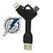 Blue Lightning MicroUSB & Lightning Keychain Charger & Sync for Samsung Galaxy 6, Note 4, LG G4, Other Android Devices or Apple iPhone 5, 5s, 6, iPod, and iPad