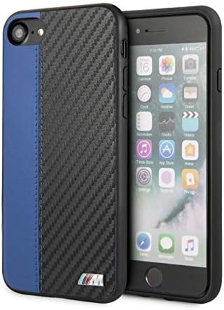 Cg Mobile Bmw Pu Leather Case For Iphone Se2 Iphone 9 Iphone 8 7 6 Hard Case Genuine Leather Carbon Strip Easy Snap On Shock Absorption And 360 Protection Cover Officially Licensed Black Blue Buy