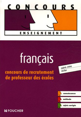 Français : Concours de recrutement de professeur des écoles by (Paperback)