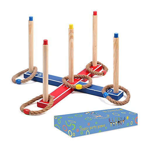 Mookis Classic Outdoor Ring Toss Games for Kids and Adults, Fun Famaily Party Games, Simple Yard Lawn Games, Birthday & Festival Gifts - Thumbnail 7