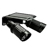 Solar Powered Motion Light,SCODE 14 LEDS Induction Lights - Dual Head Adjustable High Output Spotlight - Waterproof Wall Light for Porch Patio Garden/Cool White