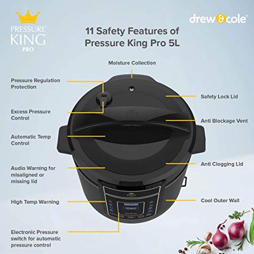 Pressure King Pro PKP5LCH 5L Electric Pressure Cooker, Stainless Steel