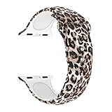 Usitek Sport Band Compatible with Apple Watch 44mm/42mm 40mm/38mm, Soft Silicone Sport Strap Replacement Floral Printed Bands Compatible for iWatch Apple Watch Series 4/3/2/1 S/M M/L