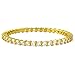 CloseoutWarehouse Cubic Zirconia Stackable Eternity Ring Plated Sterling Silver Yellow Gold-Tone Size 6