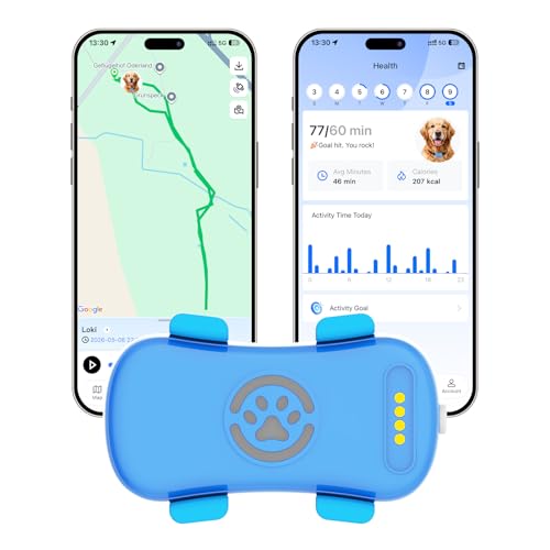 Collier GPS pour Chiens Suivi Satellite en Direct 4G, Multiples alertes intelligentes, Moniteur d'activité entièrement étanche pour Chiens et Chats, portée illimitée, Rappel Vocal à Distance