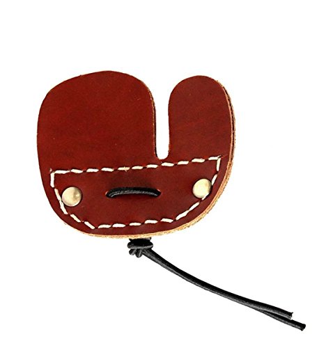 image for Best-selling Brown Cowskin Archery Finger Tab for Recurve Long Bow Tar