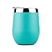 DOKIO 12 oz Cyan Wine Sippy Cup For Adults Insulated Wine Glasses Tumbler Stemless Stainless Steel Double Wall Vacuum Insulated Wine Mug With Lid Hot Drink Coffee Champagne Cocktail Mug Outdoors