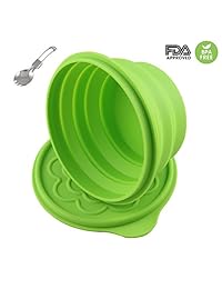 Cuenco de silicona plegable con tapa 830 ml para c