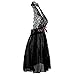 Coswe Moonight Plus Size Lace Top Babydoll Lingerie for Women (6XL, Black)