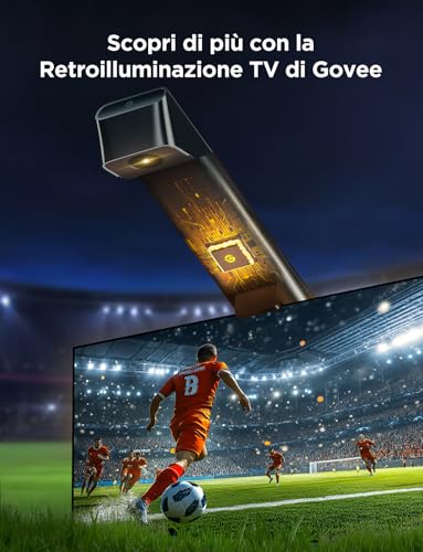 Govee LED TV Backlight 3 Lite with Fish-Eye Correction Function, Aplicable to 55-65 Inch TV, 3.6M RGBICW WiFi LED TV Lights with Camera, 4 Colors in 1 Lamp, Voice Control and APP