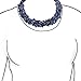 Bling Jewelry Blue Lapis Gemstone Chunky Chips Cluster Bib Multi Strand Statement Necklace for Women Silver Plated