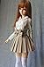 HYCY BJD Handmade Doll Dress Student Pleated Suspender Beige Dress for 1/3 SD, AS, LUTS, DOD, DZ Dolls Clothes Accessories (Beige)