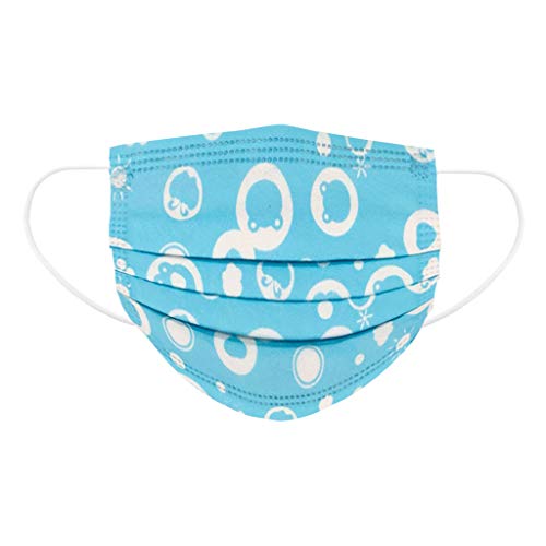 WYILIY 50PC Kids Disposable Face Masque Bandanas Kawaii Covering Cotton Face_Masque for Children Three-Layer Protective Coverings