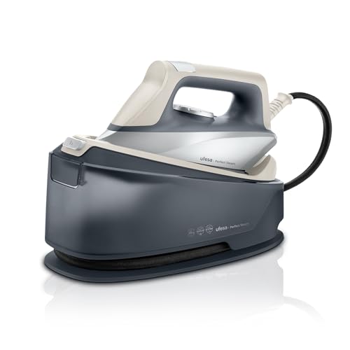 Centro Planchado Perfect Steam, Plancha Ropa con 2400 W, 6,5 Bares, Plancha vapor Vertical y Horizontal, Golpe Vapor 290 g, Deposito 1,2 L