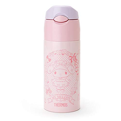 SANRIO My Melody Thermos water bottle cover with straw bottle 400ml NEW