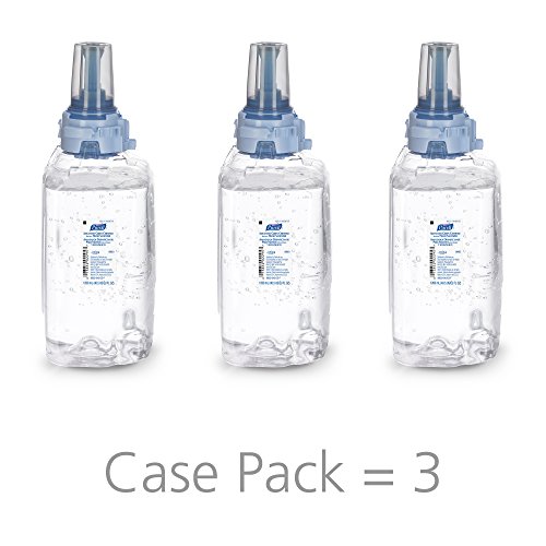PURELL 8803-03 Advanced Instant Hand Sanitizer Gel, 1200 mL ADX-7, 3-pack, Refill Clear Bottle