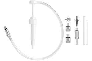 Marine Outboard Gear Oil Pump Kit, 8cc Manual Transfer Tool with 3/8" Metal Swivel Joint, 4 Adapters & Hoses for Mercury For 