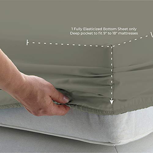 image for California Design Den 400 Thread Count 100% Cotton 1 Fitted Sheet Only