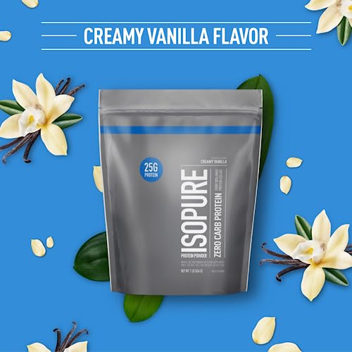 Isopure Creamy Vanilla Whey Isolate Protein Powder with Vitamin C