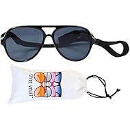 G010 Dog pet Costume Aviator Sunglasses for Medium Breeds 20-40 lbs (Black)