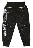 Star Wars Big Girls' French Terry Pant with Zipper and Iridescent Glitter, Black, X-Large
