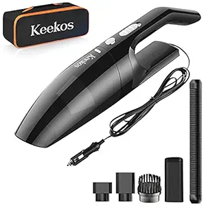 Car Vacuum Cleaner Portable and High Power. Keekos Plastic 12V Car Vacuum Cleaner Stronger Suction for Car Vacuum Cleaner Wet and Dry, Vacuum Cleaner (Black)