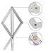 Bevel Corner Protractor, Aluminium Alloy Protractor,Corner Angle Finder for Multi Angle Measurement Tool for Woodworking