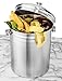 Beaumont Kitchenware Top Rated Compost Bin | High Quality Stainless Steel 304 will Never Rust | Top Quality Brushed Nickel Finish | Premium No-Odor Charcoal Filter | Extra Filter Included | 1 Gallon