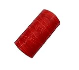 CrazyEve Leathercraft 284 Yards Diameter 0.039 inch (1mm) 150D Sewing Waxed Thread Leather Hand-stitched Sewing Thread (Red)